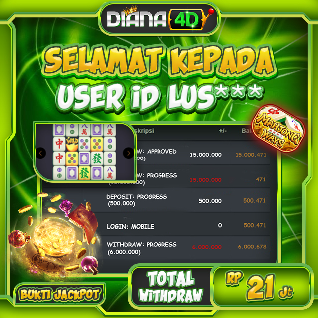 SELAMAT USER ID LUS*** MENDAPATKAN JACKPOT