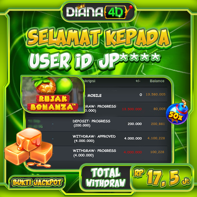 SELAMAT UNTUK USER ID MAR*** MENDAPATKAN JACKPOT