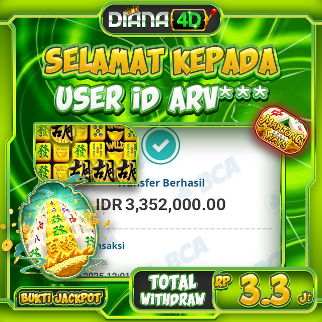 SELAMAT USER ID ARV*** MENDAPATKAN MAXWIN