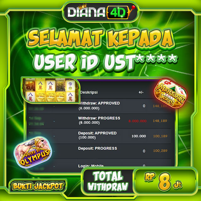 SELAMAT USER ID UST*** MENDAPATKAN JACKPOT