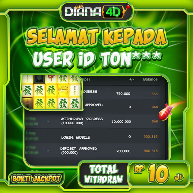 SELAMAT USER ID TON*** MENDAPATKAN JACKPOT
