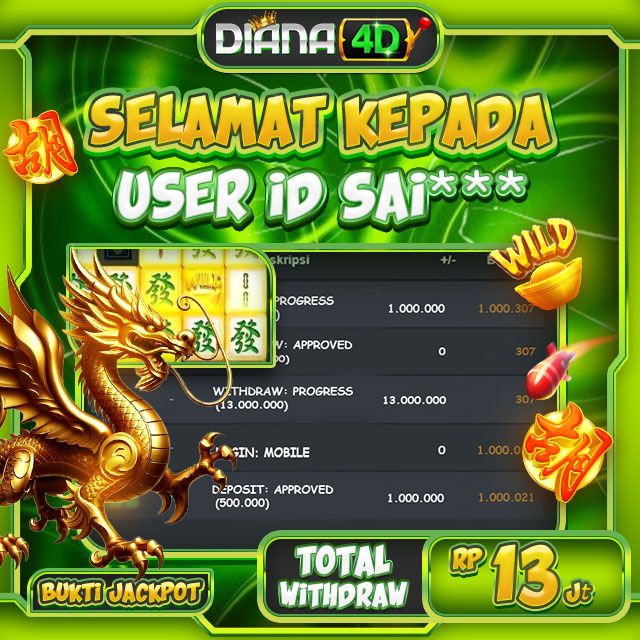 SELAMAT USER ID SAI*** MENDAPATKAN JACKPOT